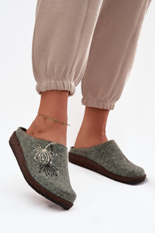 Féminin chaussures fait maison Chaussons Inblu NL000011 couleur verte Féminin chaussures fait maison Chaussons Inblu NL000011 couleur verte