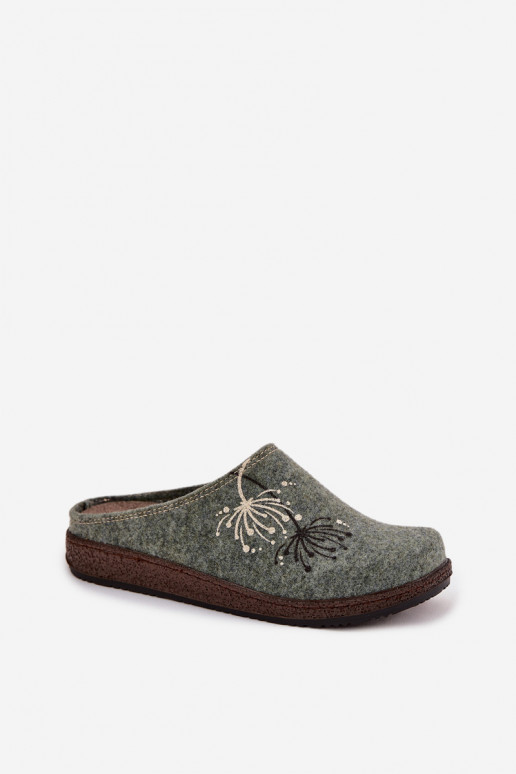 Féminin chaussures fait maison Chaussons Inblu NL000011 couleur verte Féminin chaussures fait maison Chaussons Inblu NL000011 couleur verte