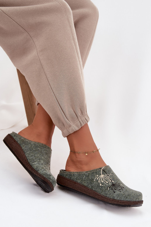 Feminin Schuhe hausgemacht Hausschuhe Inblu NL000011 grüne Farbe Feminin Schuhe hausgemacht Hausschuhe Inblu NL000011 grüne Farbe