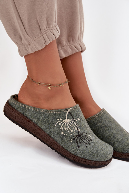 Feminin Schuhe hausgemacht Hausschuhe Inblu NL000011 grüne Farbe Feminin Schuhe hausgemacht Hausschuhe Inblu NL000011 grüne Farbe