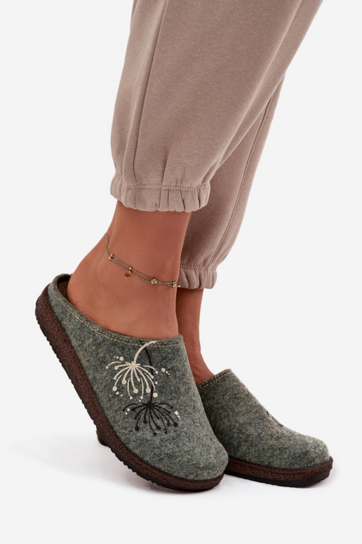 Féminin chaussures fait maison Chaussons Inblu NL000011 couleur verte Féminin chaussures fait maison Chaussons Inblu NL000011 couleur verte