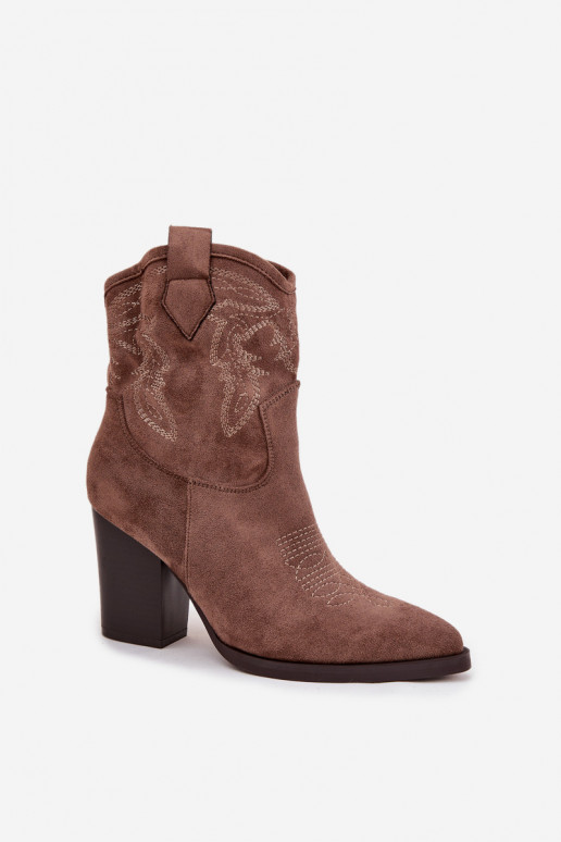 Stiefel im CoZuboy-Stil Feminin mit Absätzen aus Öko-INildlederoZue Beige Carissa Stiefel im CoZuboy-Stil Feminin mit Absätzen aus Öko-INildlederoZue Beige Carissa