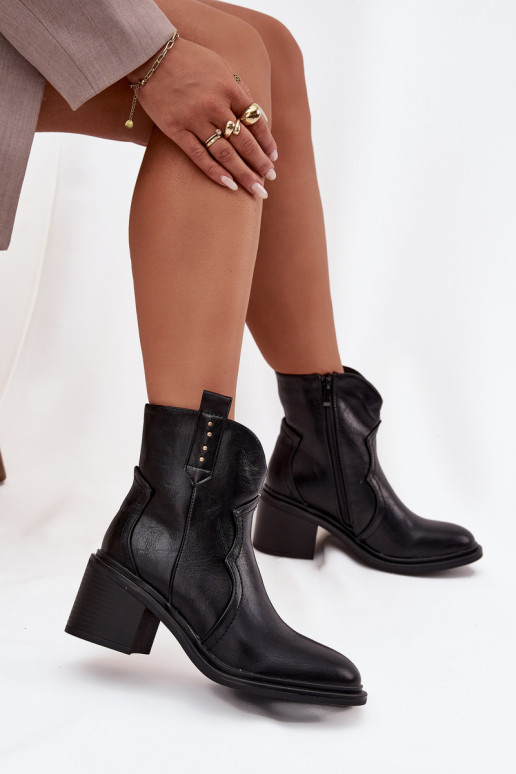 réchauffer Bottes pour femmes avec des talons couleur noire Brilynn réchauffer Bottes pour femmes avec des talons couleur noire Brilynn