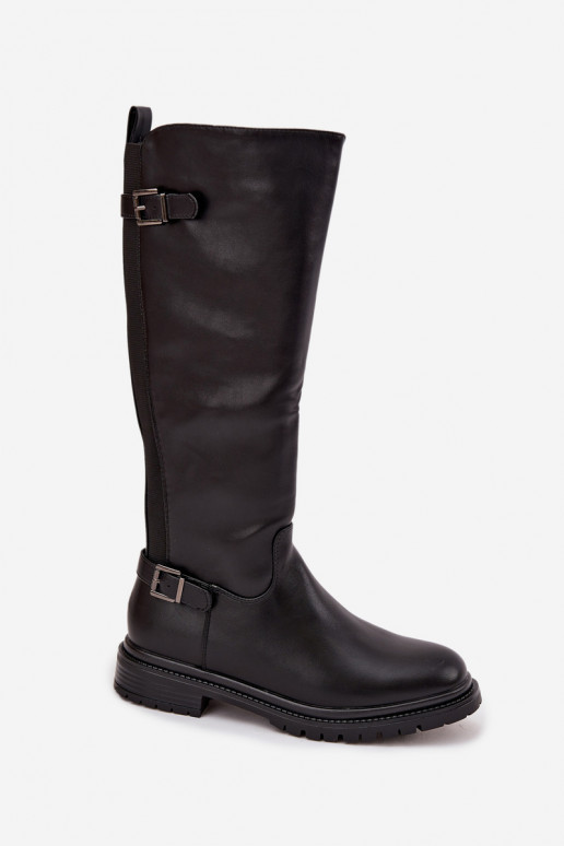 sich Zuarm laufen Damenstiefel mit breiten Absätzen mit Schnallen schZuarze Farbe Sorelle sich Zuarm laufen Damenstiefel mit breiten Absätzen mit Schnallen schZuarze Farbe Sorelle