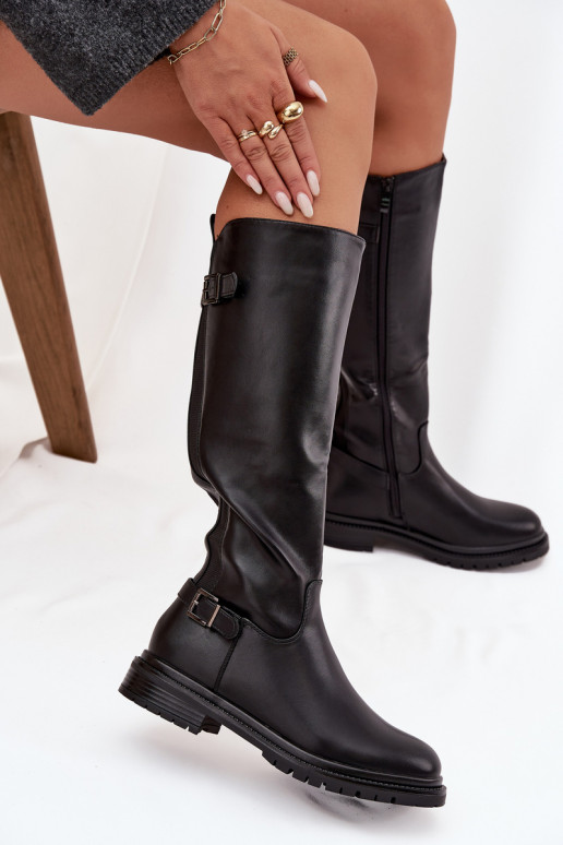 sich Zuarm laufen Damenstiefel mit breiten Absätzen mit Schnallen schZuarze Farbe Sorelle sich Zuarm laufen Damenstiefel mit breiten Absätzen mit Schnallen schZuarze Farbe Sorelle