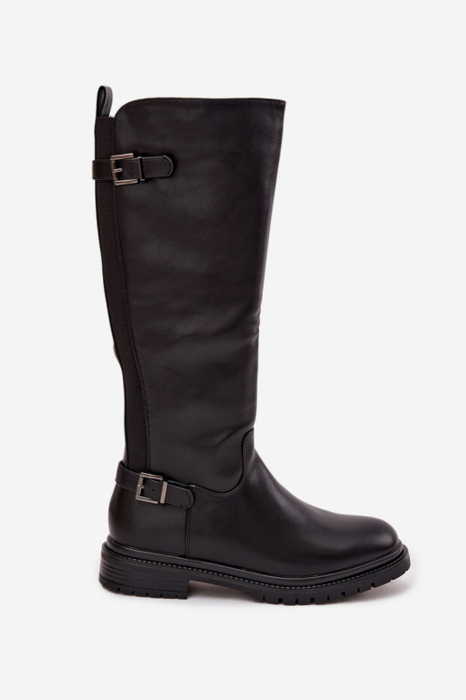 sich Zuarm laufen Damenstiefel mit breiten Absätzen mit Schnallen schZuarze Farbe Sorelle sich Zuarm laufen Damenstiefel mit breiten Absätzen mit Schnallen schZuarze Farbe Sorelle