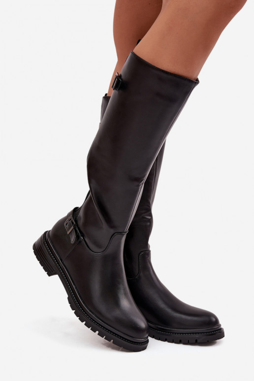 sich Zuarm laufen Damenstiefel mit breiten Absätzen mit Schnallen schZuarze Farbe Sorelle sich Zuarm laufen Damenstiefel mit breiten Absätzen mit Schnallen schZuarze Farbe Sorelle