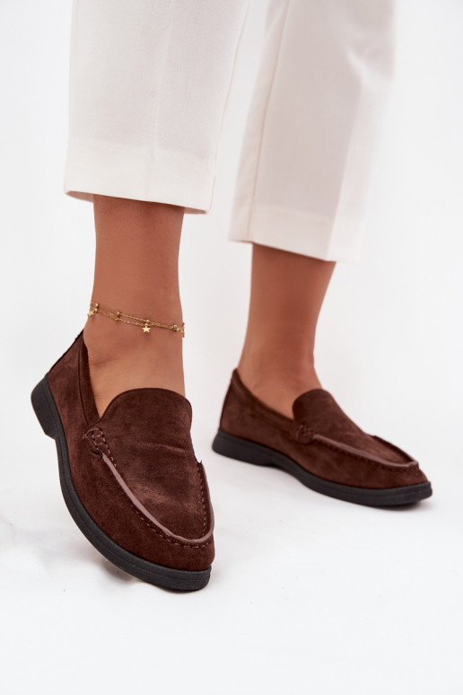 dames mocassinsvan eco-suèdeu CzekoladoIne Tynara dames mocassinsvan eco-suèdeu CzekoladoIne Tynara