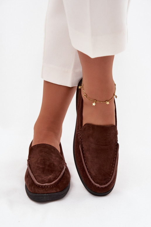 dames mocassinsvan eco-suèdeu CzekoladoIne Tynara dames mocassinsvan eco-suèdeu CzekoladoIne Tynara