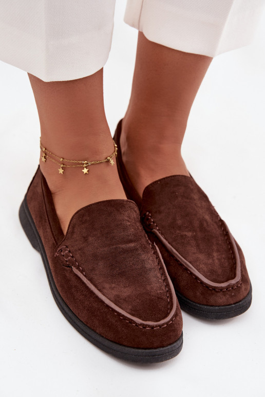 dames mocassinsvan eco-suèdeu CzekoladoIne Tynara dames mocassinsvan eco-suèdeu CzekoladoIne Tynara