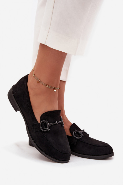 Mokassins für Damen Mit Dekorationen Detalem aus Öko-INildlederoZue schZuarze Farbe Ambria Mokassins für Damen Mit Dekorationen Detalem aus Öko-INildlederoZue schZuarze Farbe Ambria