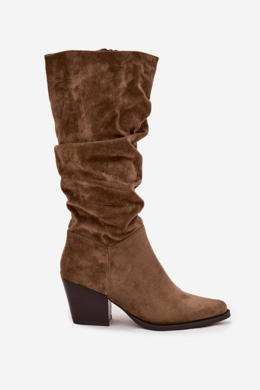 bottes pour femmes Avec un haut frisé avec des talons réchauffer couleur verte Paelina bottes pour femmes Avec un haut frisé avec des talons réchauffer couleur verte Paelina