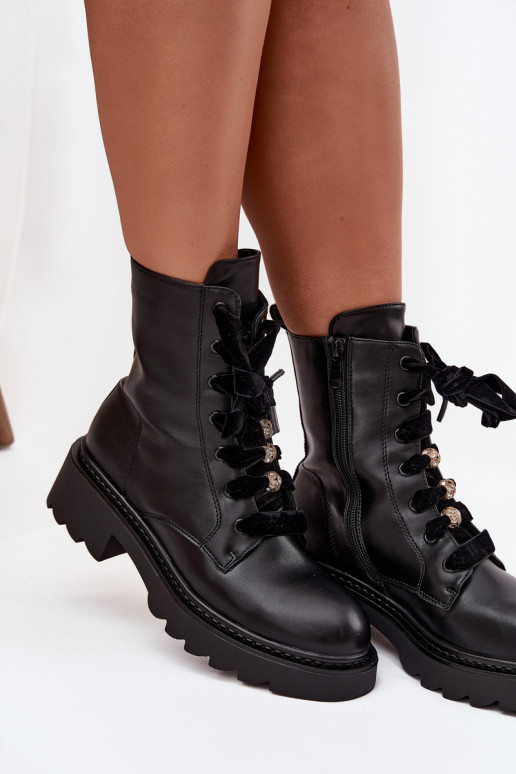 sich Zuarm laufen Damenstiefel Mit Dekorationen Schnürungm schZuarze Farbe Elindra sich Zuarm laufen Damenstiefel Mit Dekorationen Schnürungm schZuarze Farbe Elindra