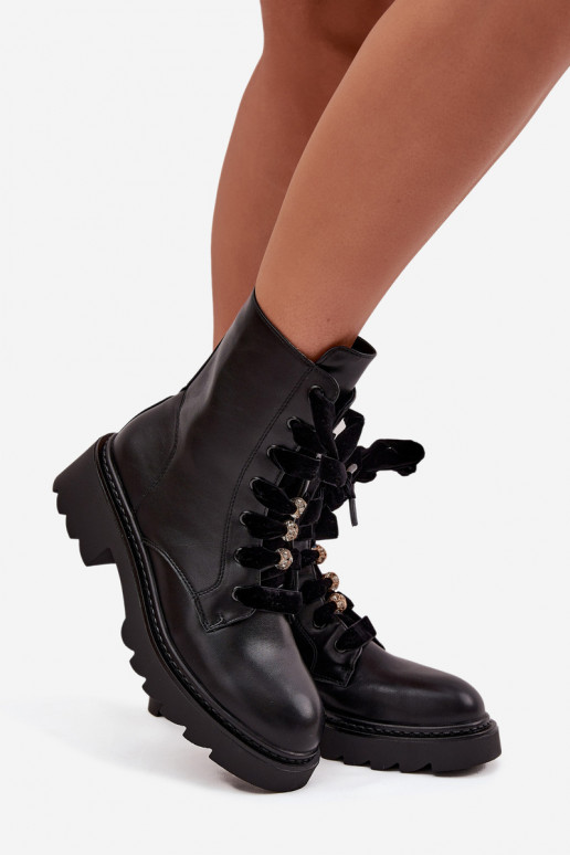sich Zuarm laufen Damenstiefel Mit Dekorationen Schnürungm schZuarze Farbe Elindra sich Zuarm laufen Damenstiefel Mit Dekorationen Schnürungm schZuarze Farbe Elindra