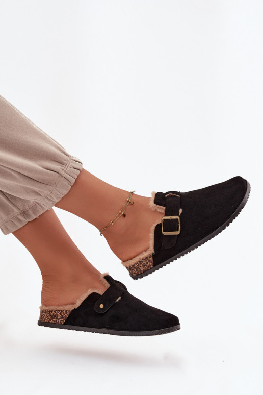 Hausschuhe Verstopfungen Feminin sich Zuarm laufen mit Fell innen mit Schnallen schZuarze Farbe Sylisse Hausschuhe Verstopfungen Feminin sich Zuarm laufen mit Fell innen mit Schnallen schZuarze Farbe Sylisse