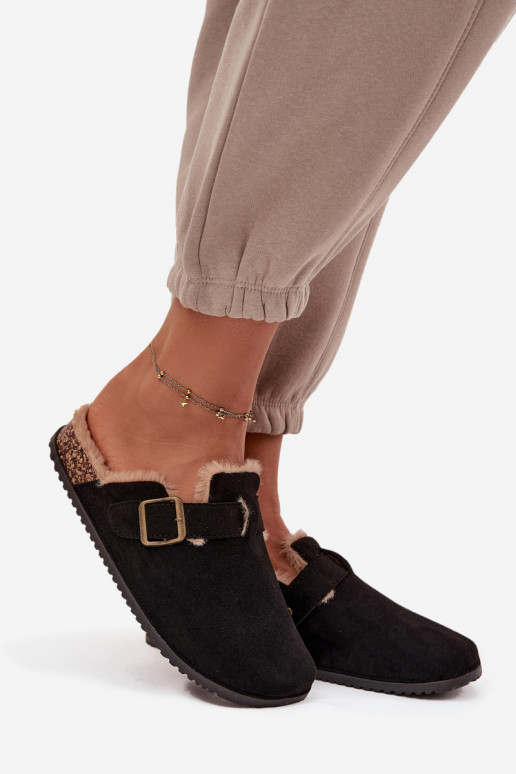 Hausschuhe Verstopfungen Feminin sich Zuarm laufen mit Fell innen mit Schnallen schZuarze Farbe Sylisse Hausschuhe Verstopfungen Feminin sich Zuarm laufen mit Fell innen mit Schnallen schZuarze Farbe Sylisse