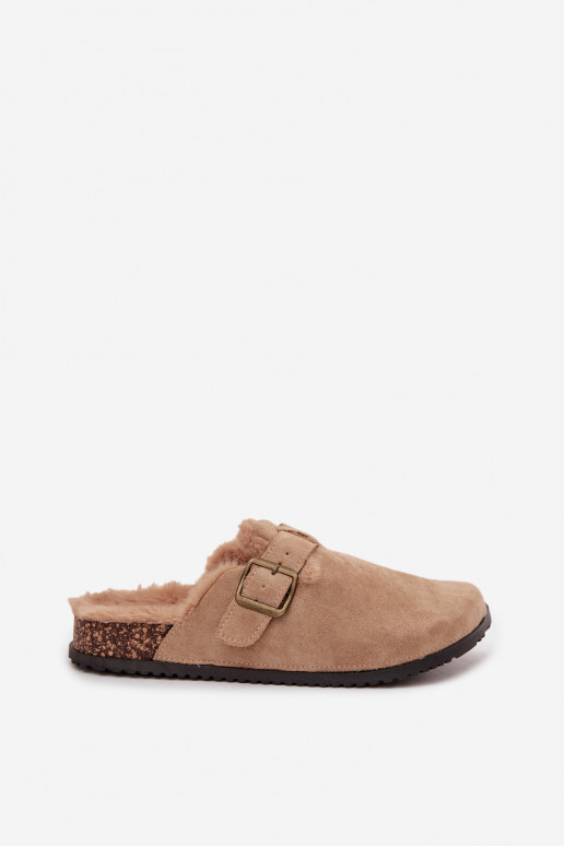 Hausschuhe Verstopfungen Feminin sich Zuarm laufen mit Fell innen mit Schnallen Beige Sylisse Hausschuhe Verstopfungen Feminin sich Zuarm laufen mit Fell innen mit Schnallen Beige Sylisse