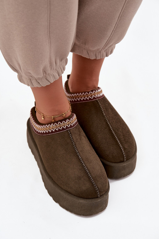 Bottes de neige Féminin Avec des décorations Haftem couleur kaki Jenira Bottes de neige Féminin Avec des décorations Haftem couleur kaki Jenira