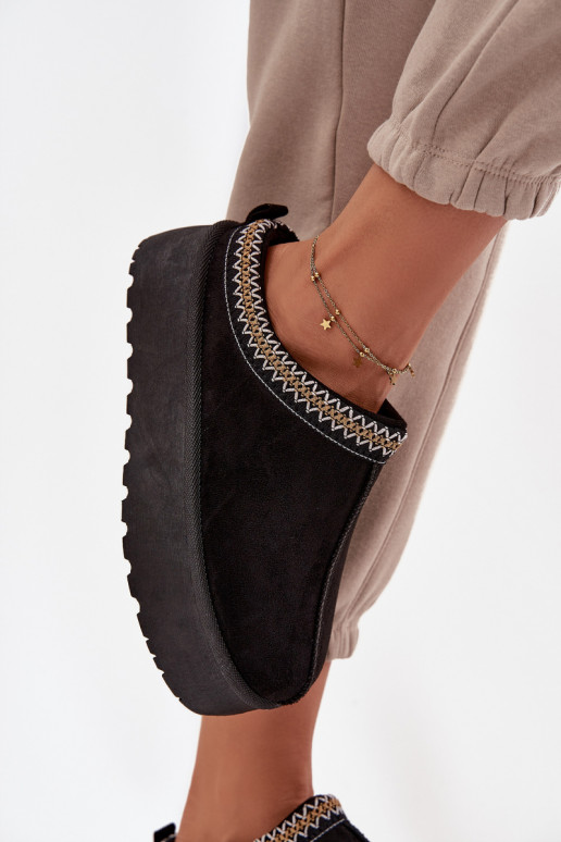 Bottes de neige Féminin Avec des décorations Haftem couleur noire Jenira