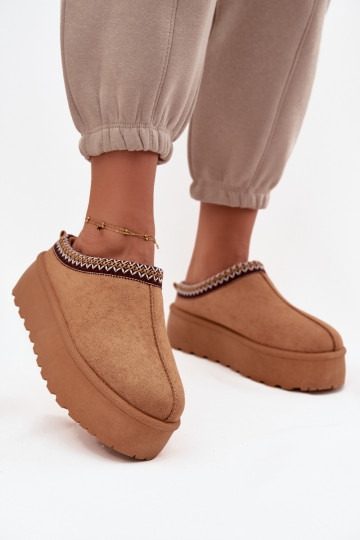 Schneestiefel Feminin Mit Dekorationen Haftem braune Farbe Jenira 2