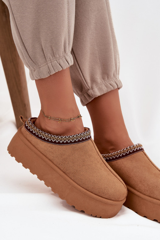 Bottes de neige Féminin Avec des décorations Haftem marron Jenira