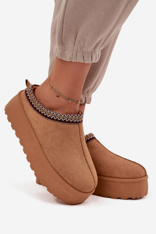 Bottes de neige Féminin Avec des décorations Haftem marron Jenira