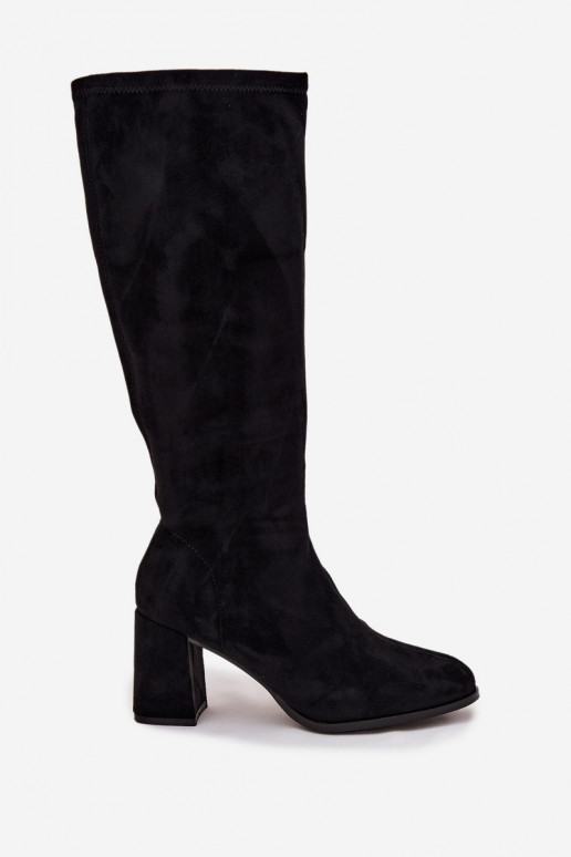 Damenstiefel mit Absätzenaus Öko-INildlederu schZuarze Farbe Yelisse Damenstiefel mit Absätzenaus Öko-INildlederu schZuarze Farbe Yelisse