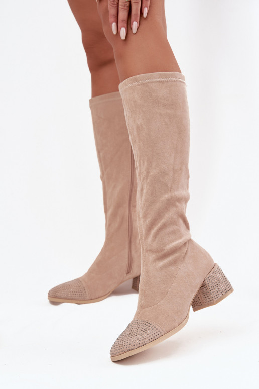 bottes pour femmes Avec décoration Klocke en daim écologiqueoÀe beige Ivanna bottes pour femmes Avec décoration Klocke en daim écologiqueoÀe beige Ivanna