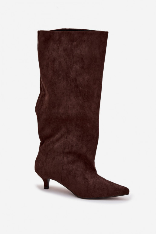 Damenstiefel mit Absätzenaus Öko-INildlederu CzekoladoZue Pheona Damenstiefel mit Absätzenaus Öko-INildlederu CzekoladoZue Pheona