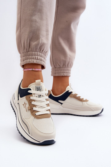 Chaussures modèle baskets Féminin Big Star NN274A092 beige