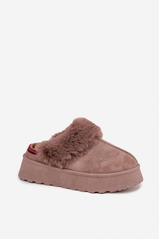 SneeuIn laarzen Dames met platform met bont I Haftem beige Querina SneeuIn laarzen Dames met platform met bont I Haftem beige Querina
