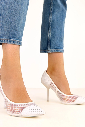 Talons aiguilles blancs en...