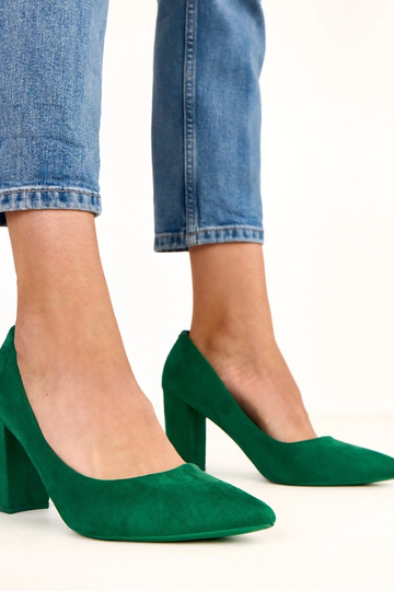 Grüne Sandalen aus Kunstwildleder mit Absatz Alyssa 2