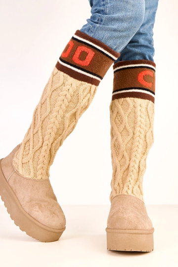 Bottes de neige beiges avec... 2