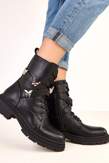 Schwarze Stiefeletten mit...