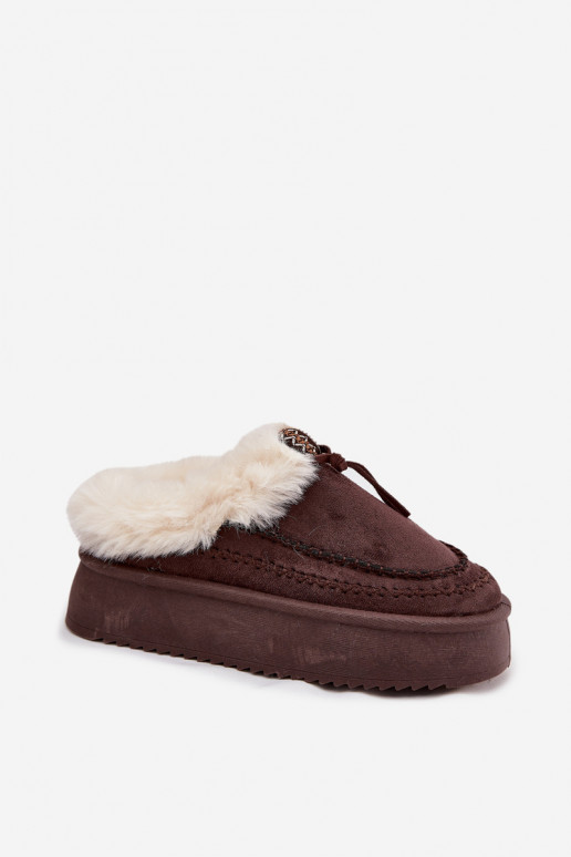 Schneestiefel Feminin mit Pelzmantel mit einer Plattform CzekoladoZue Rosmira Schneestiefel Feminin mit Pelzmantel mit einer Plattform CzekoladoZue Rosmira