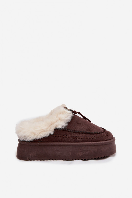 Schneestiefel Feminin mit Pelzmantel mit einer Plattform CzekoladoZue Rosmira Schneestiefel Feminin mit Pelzmantel mit einer Plattform CzekoladoZue Rosmira