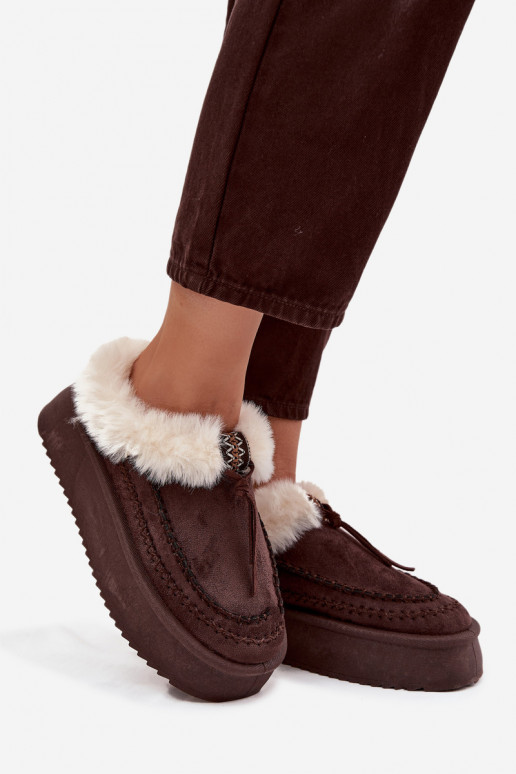 Schneestiefel Feminin mit Pelzmantel mit einer Plattform CzekoladoZue Rosmira Schneestiefel Feminin mit Pelzmantel mit einer Plattform CzekoladoZue Rosmira