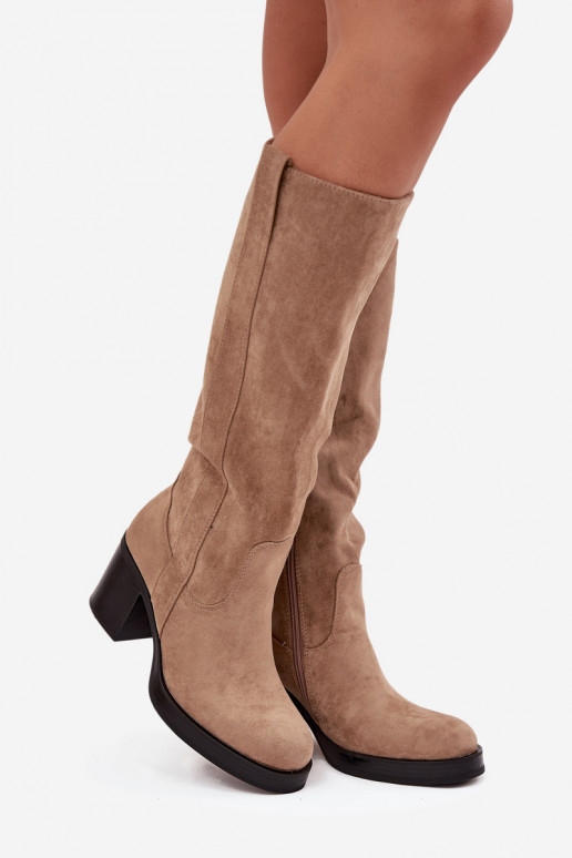 INarme laarzen Op een enorme paal beige Sanelle INarme laarzen Op een enorme paal beige Sanelle