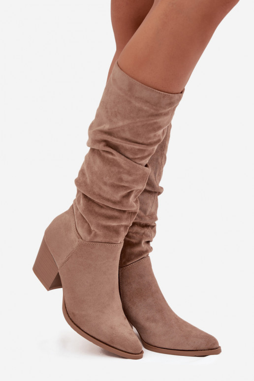 bottes pour femmes Avec un haut frisé avec des talons réchauffer beige Paelina bottes pour femmes Avec un haut frisé avec des talons réchauffer beige Paelina