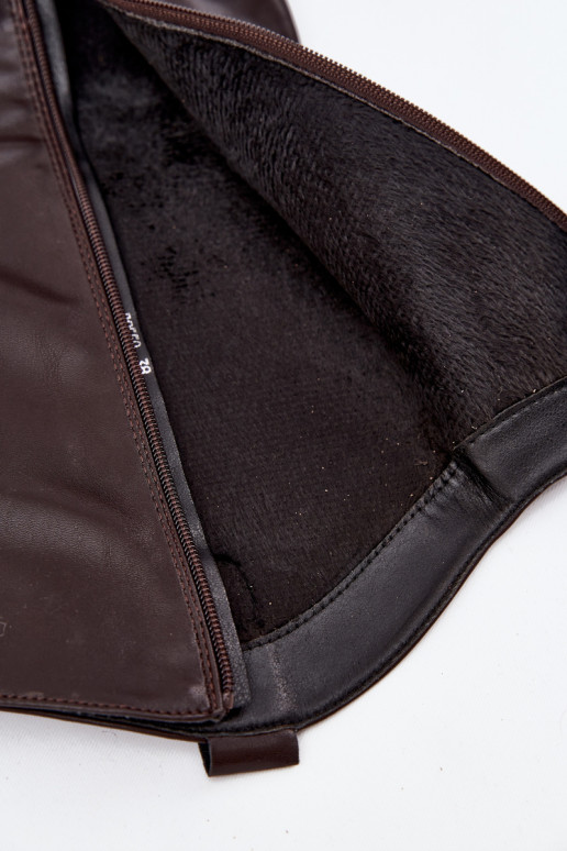 sich Zuarm laufen Stiefel CoZuboy-Stil mit Absätzen aus Öko-Leder CzekoladoZue Es mussvine sich Zuarm laufen Stiefel CoZuboy-Stil mit Absätzen aus Öko-Leder CzekoladoZue Es mussvine