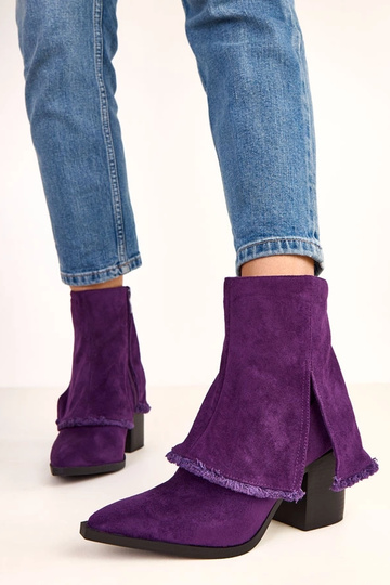 Violetten enkellaarsjes met... 2