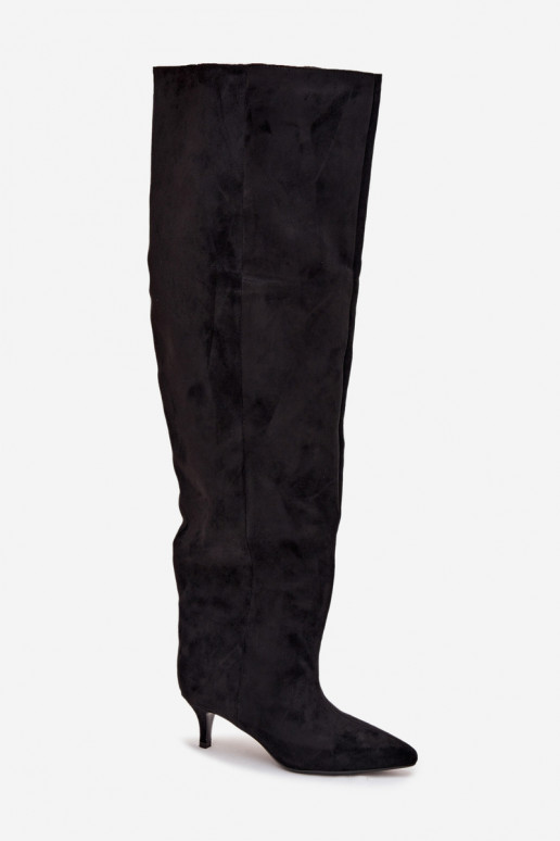 Ein überzeugendes Stilvollll Damenstiefel mit dünnen Absätzen schZuarze Farbe Ysolienne