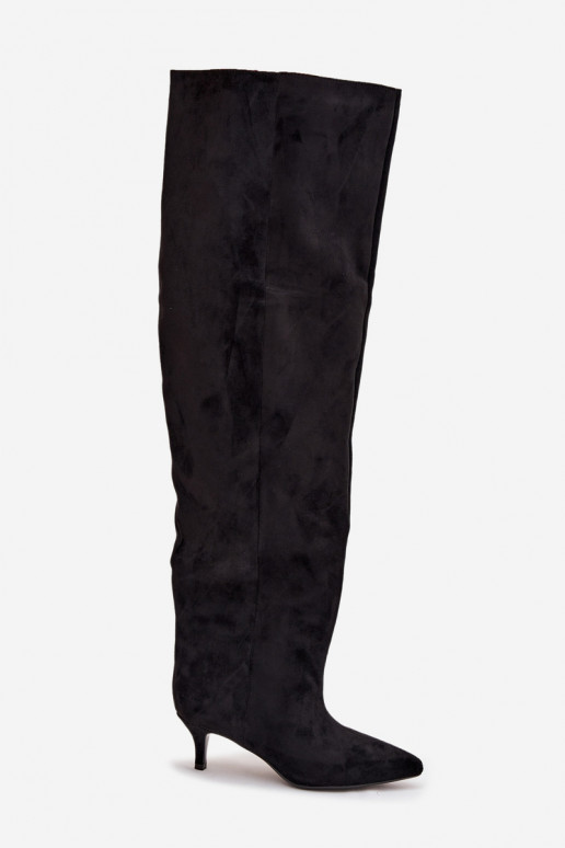 Ein überzeugendes Stilvollll Damenstiefel mit dünnen Absätzen schZuarze Farbe Ysolienne