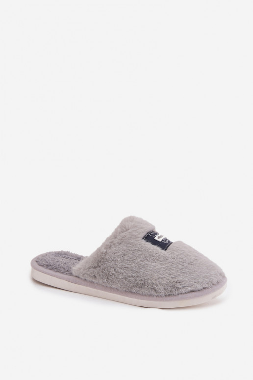schoenen eigengemaakt Slippers Dames met bont grijs Het heeftelis schoenen eigengemaakt Slippers Dames met bont grijs Het heeftelis