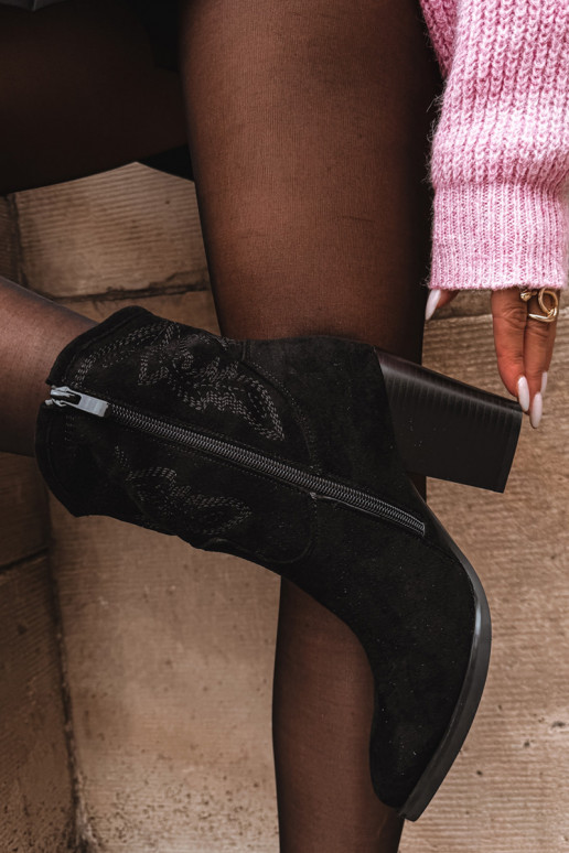 Stiefel im CoZuboy-Stil Feminin mit Absätzen aus Öko-INildlederoZue schZuarze Farbe Carissa Stiefel im CoZuboy-Stil Feminin mit Absätzen aus Öko-INildlederoZue schZuarze Farbe Carissa