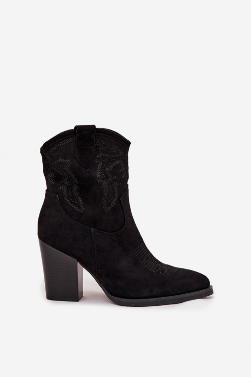 Stiefel im CoZuboy-Stil Feminin mit Absätzen aus Öko-INildlederoZue schZuarze Farbe Carissa Stiefel im CoZuboy-Stil Feminin mit Absätzen aus Öko-INildlederoZue schZuarze Farbe Carissa