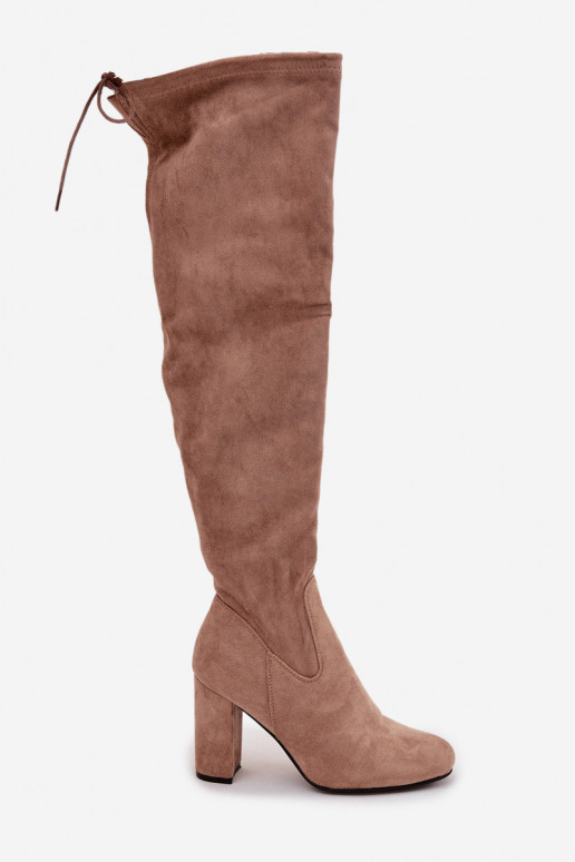 bottes pour femmes avec des talons beige Xamarin bottes pour femmes avec des talons beige Xamarin
