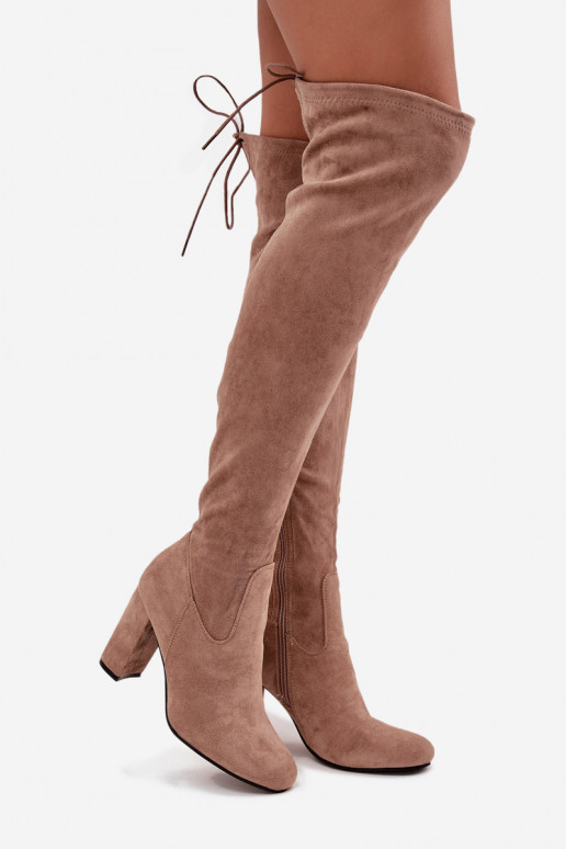 bottes pour femmes avec des talons beige Xamarin bottes pour femmes avec des talons beige Xamarin