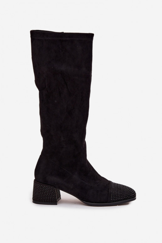 bottes pour femmes Avec décoration Klocke en daim écologiqueoÀe couleur noire Ivanna bottes pour femmes Avec décoration Klocke en daim écologiqueoÀe couleur noire Ivanna
